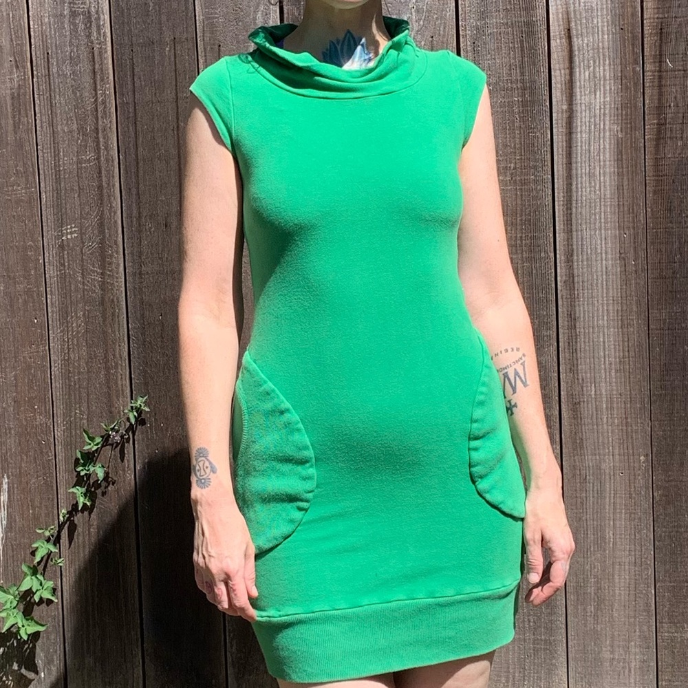 Green Y2K Kitchen Orange Mini-Dress